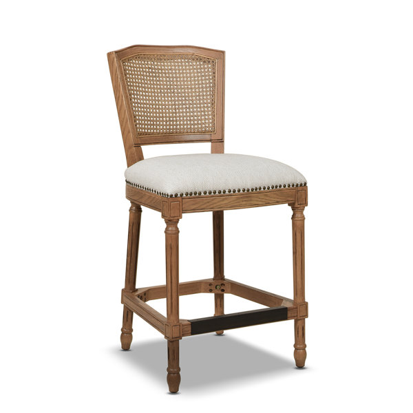 Wicker back store counter stools